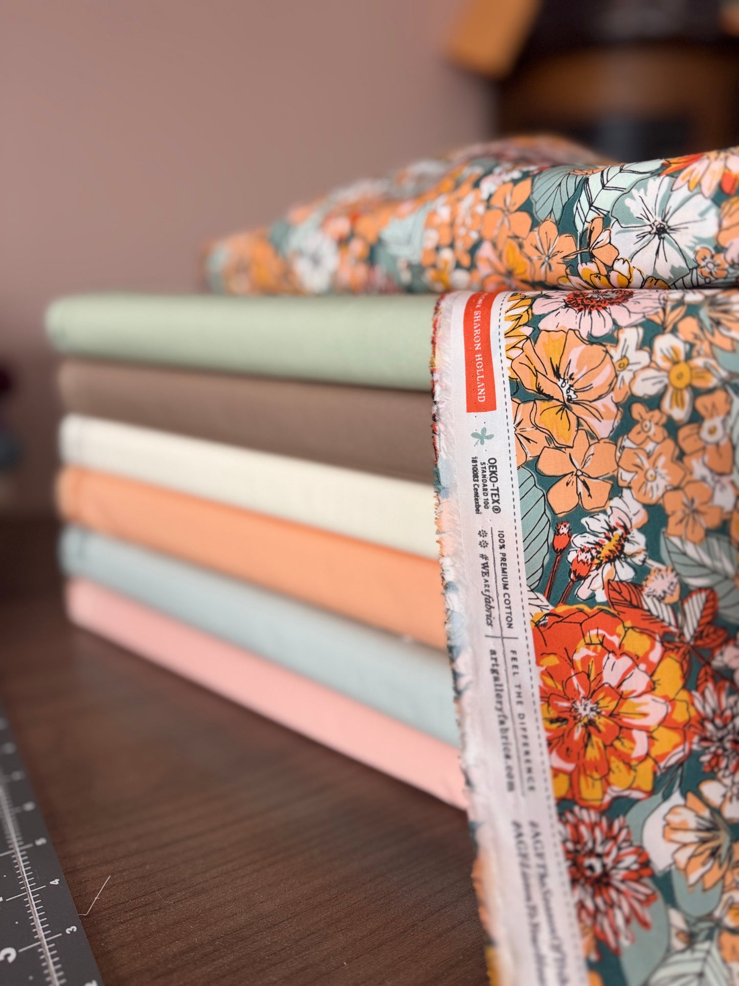 WALLFLOWER QUILT KIT - In a Custom Bundled Fabric Bundle (Vintage Garden)