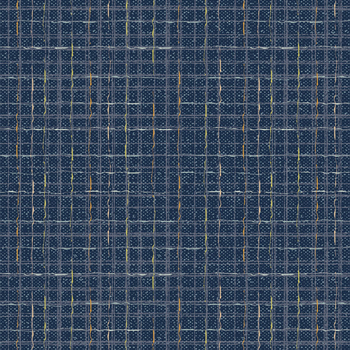 CHECKERED ELEMENTS - Tweed Indigo