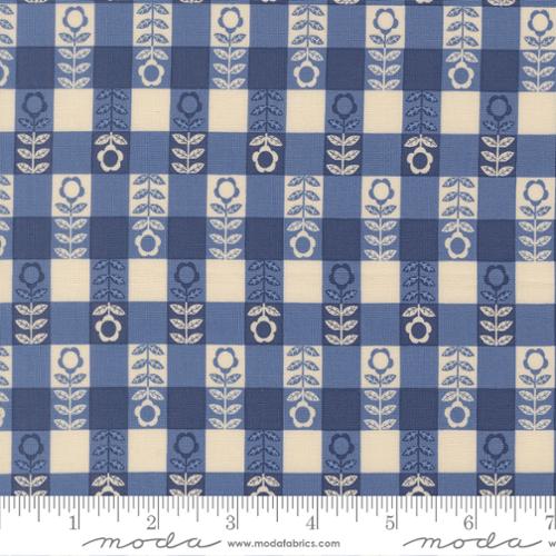 HENHOUSE - Flower Plaid Checks and Plaids Gingham Cobalt