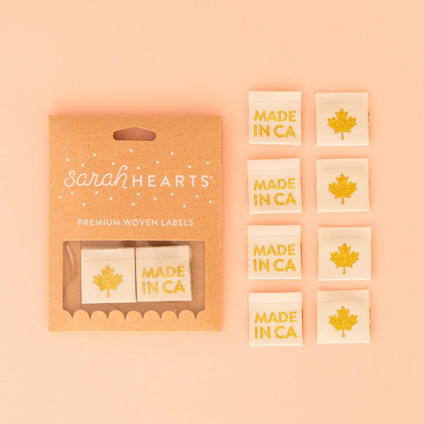 SARAH HEARTS - Premium Woven Labels - Made in Canada