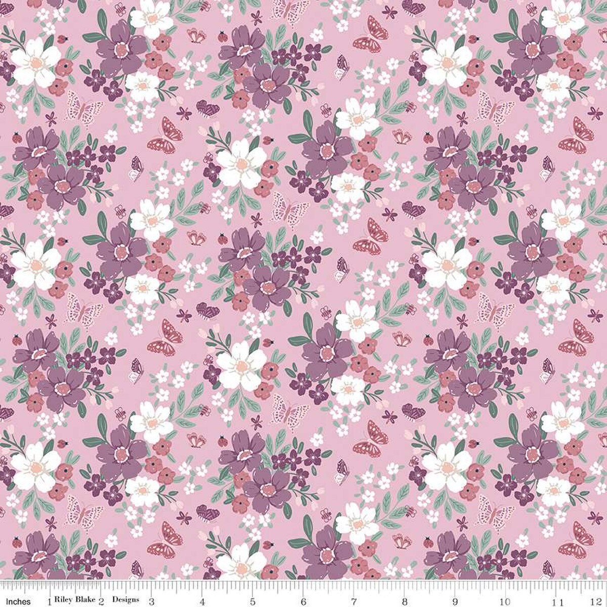 BUDS & BUTTERFLIES - Main in Mauve
