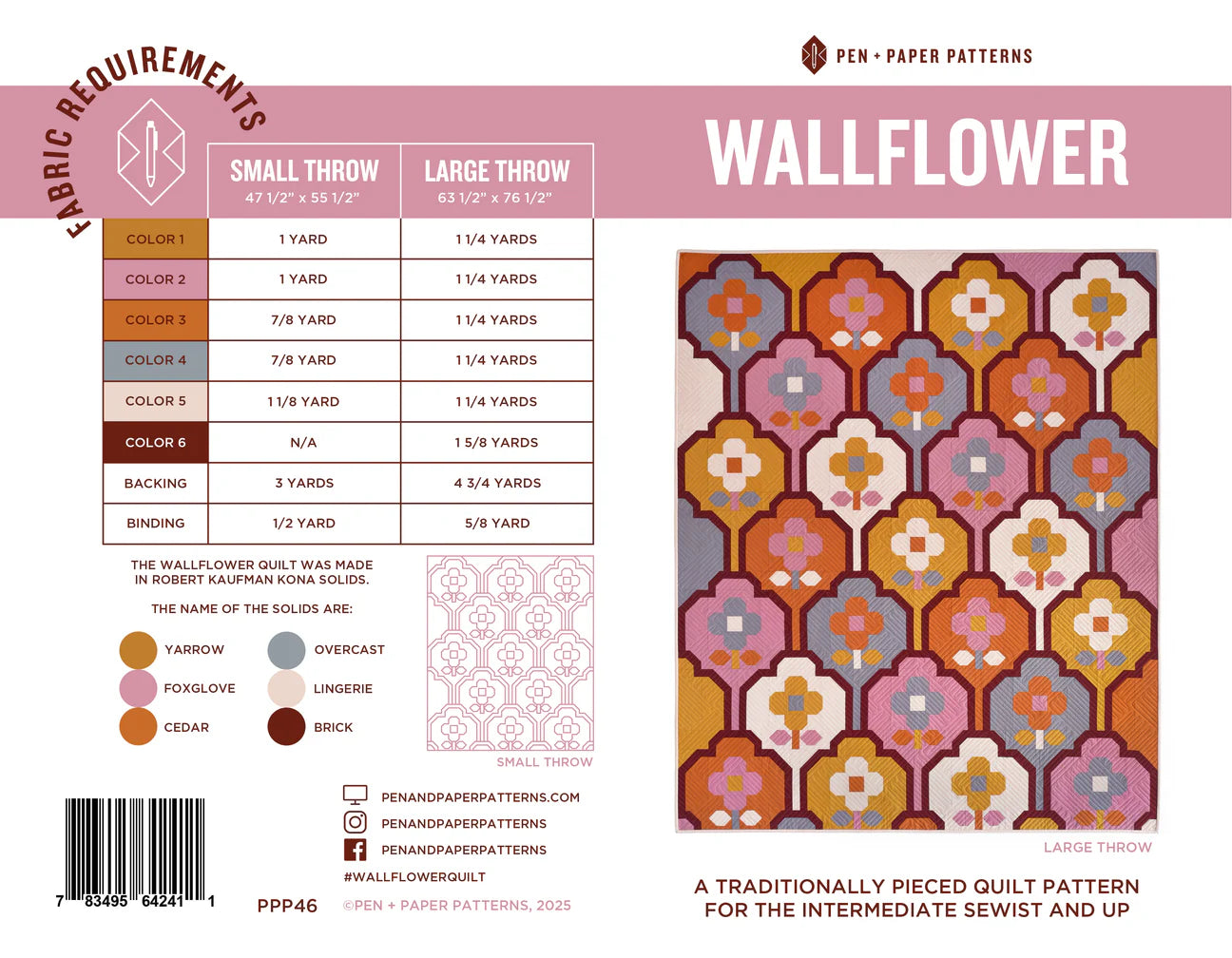 WALLFLOWER QUILT KIT - In a Custom Bundled Fabric Bundle (Fableism cover version)