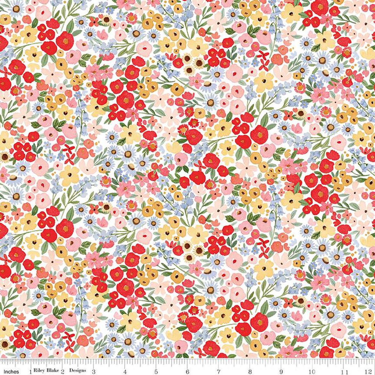 PRE-ORDER - FLORAL CHARMS - Floral Charms Happy Ditsy Floral White
