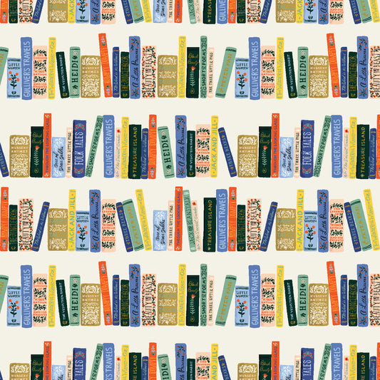 CURIO - Book Club Cream Metallic Yardage