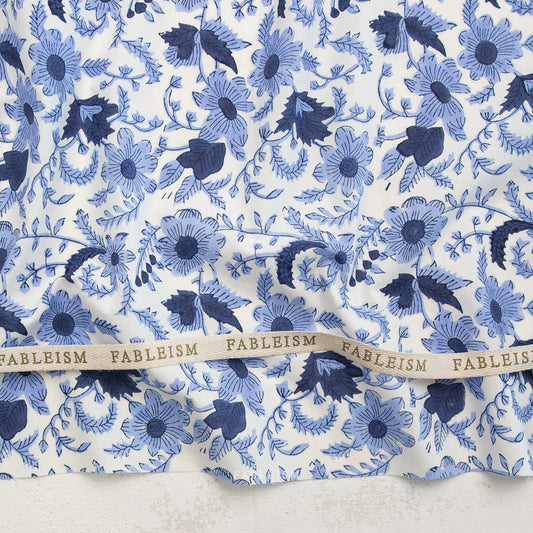 PRE-ORDER - INDIAN BLOCK PRINTS - Country Floral in Blue