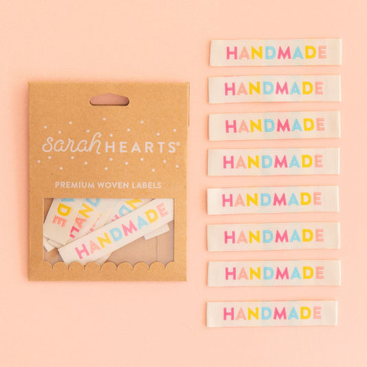 SARAH HEARTS - Premium Woven Labels - Handmade